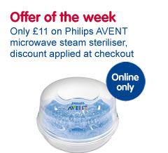 Only £11 Philips AVENT Microwave Steam Steriliser - discount applied at checkout
